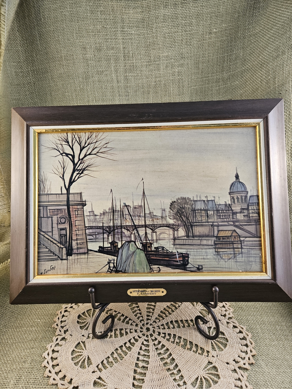 Afternoon On The Seine MCM Framed Pring P. Lambert